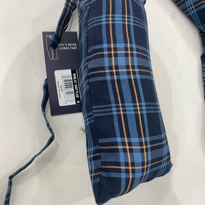 Men's Plaid Lounge Pants - Blue and Yellow